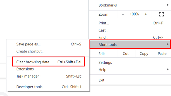 Masuk Menu Clear Browsing Data